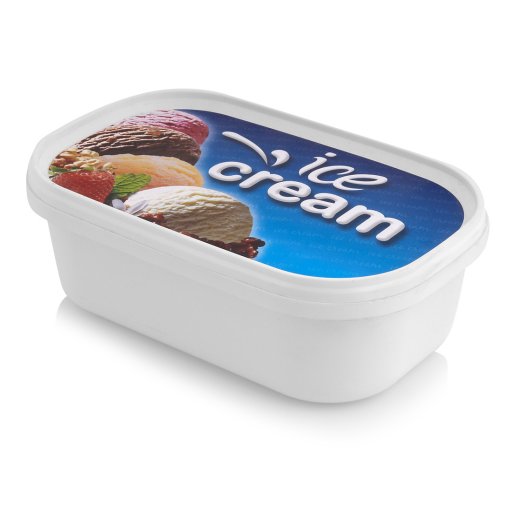 Plastic Container 1L "Ice Cream" Injection WHITE