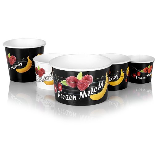 Paper Ice Cream Cup "Frozen Melody Black"