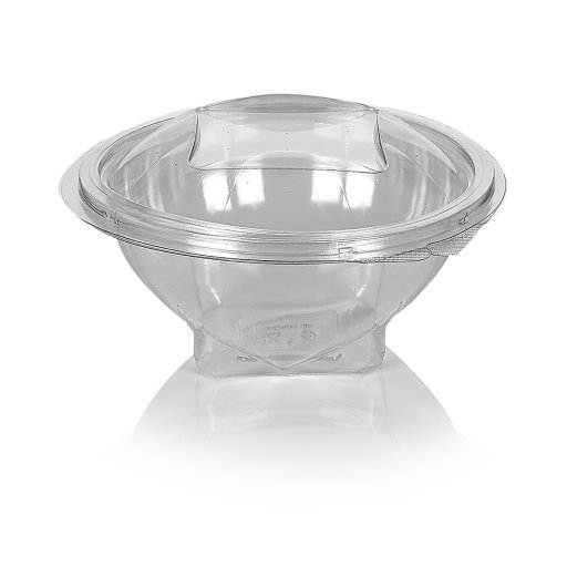 Round PET Container with hingled lid 